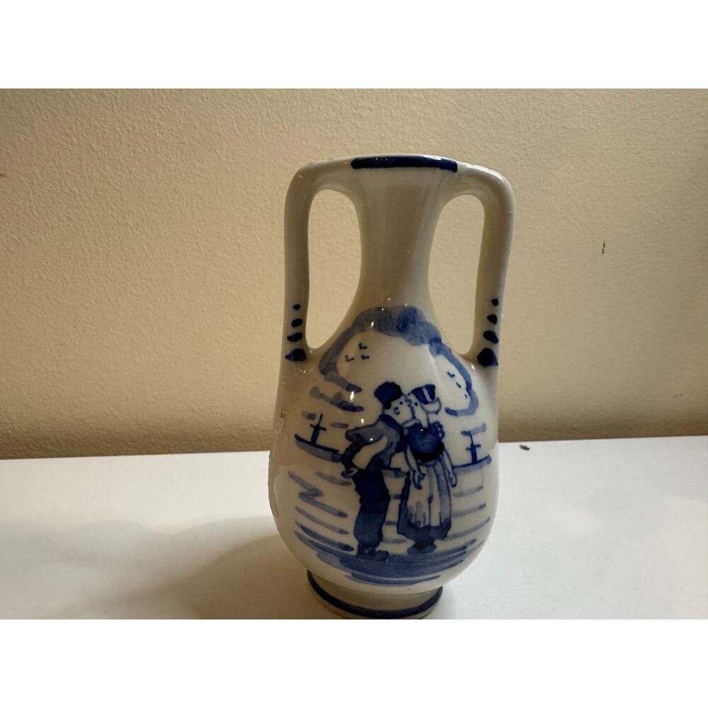Zenith Delft Double Handled 2.5" MINIATURE Kissing Couple - Made In HOLLAND